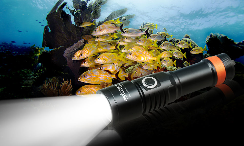 潜水摄影灯，水下摄影照明，D530V多功能手电筒，潜水照明灯，OrcaTorch虎鲸