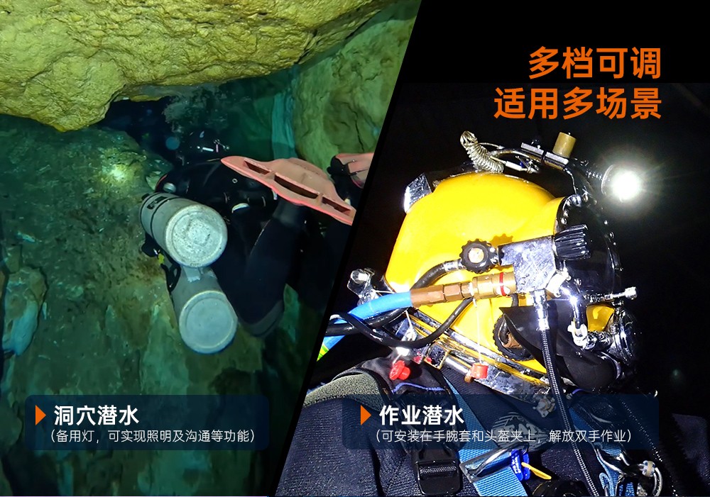 D530聚光潜水手电筒,休闲潜水照明,休闲潜水手电筒,休闲潜水补光灯, 虎鲸OrcaTorch